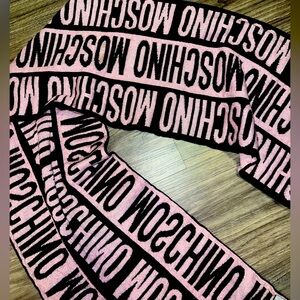Moschino pink shimmery scarf